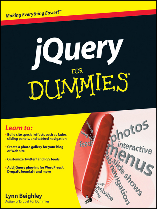 Title details for jQuery For Dummies by Lynn Beighley - Available
